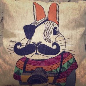 Rabbit Throw Pillow from Etsy